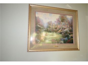 Signed And Numbered Thomas Kinkade 'Gardens Beyond Spring Gate'  With Certificate Of Authenticity