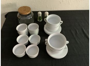 Asstd.  Of Kitchen Items:  William Sonoma Soup Cups , Remakins