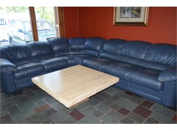 Just Leather Sectional Sofa Has Fading Very Comfortable....can Be Renewed With Restore Color Polish