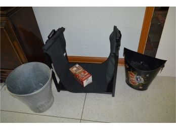 Fireplace Log Holder And Pails