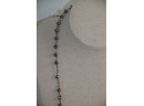 (#104) Long Bead Chain Center Leaf Bottom Tassel 21'