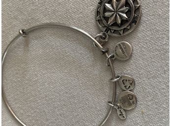 (#126) Alex And Ani Silver Plated Energy North, South, West, East Bracelet