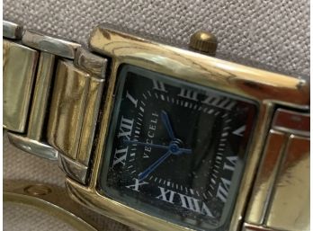 (#120) Ladies Vecceli Costume Silver/gold Watch Cartier Look