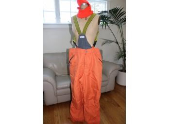 Volki Neon Orange Men's Ski Pants Stretch Straps Euro Size 56