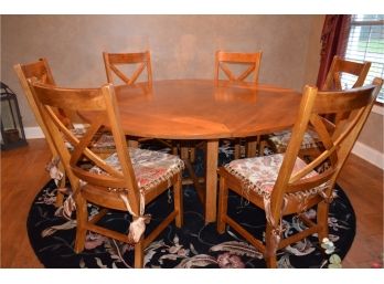 Square/Round Kitchen Dining Table With 6 Chairs (2 Chairs Base Damage)