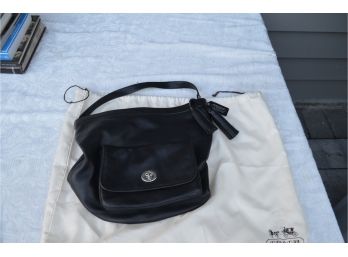 (#64) Coach Leather Bag With Duster