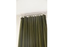 Custom Emerald Green Velour Drapes Two Panels 66x103 Without Rod