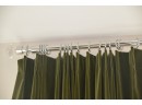 Custom Emerald Green Velour Drapes Two Panels 66x103 Without Rod