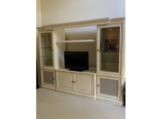 Wall Unit Curio Cabinet (NOT INCLUDING TV OR CONTENTS)