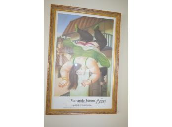 Signed Fernando Botero Framed Poster