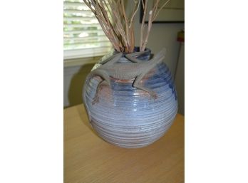 Pottery Vase With Sticks