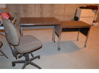 Home Office Desks On Wheels And Chair