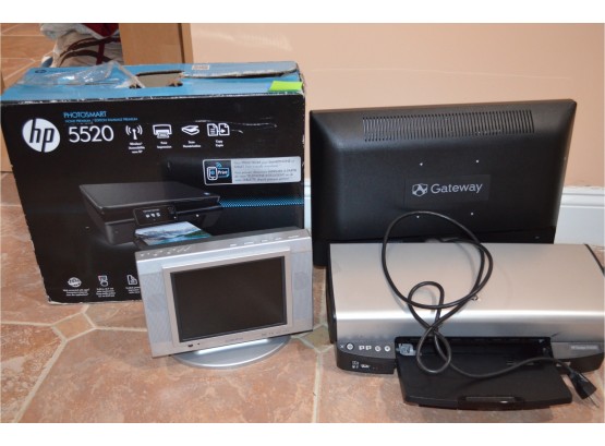 Gateway Computer Monitor, Audio VOX DVD TV Printer, Printer In Box (not Sure If All Working (see Details)