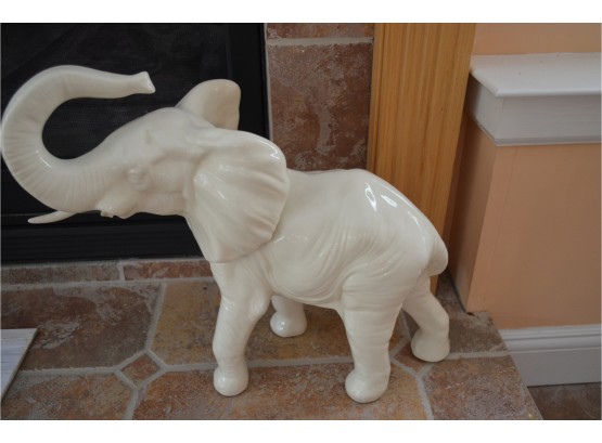 (#8) Large Ceramic Elephant (one Trunk Broke Off)