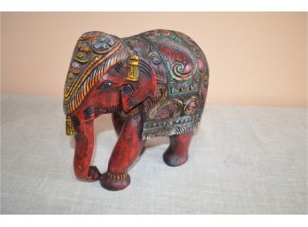 (#15) Wood Hand Carved Elephant