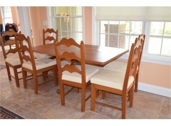 Dining / Kitchen Table With 6 Chairs (seats Stained)  3 Same Sets