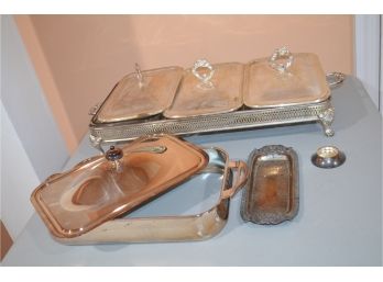 (#35) Silver-plate Serving Pieces