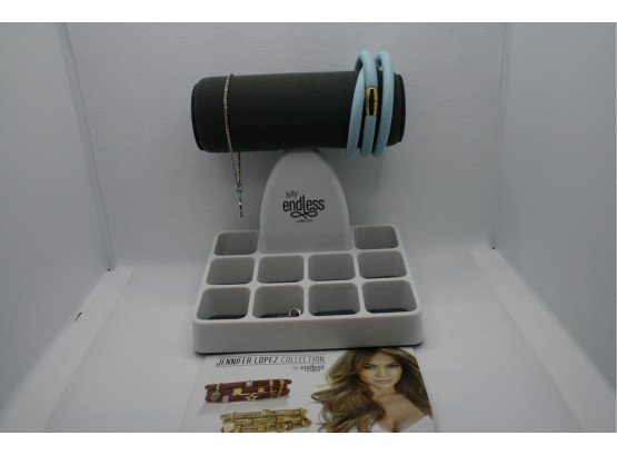 Jennifer Lopez 'my Endless' Stand  And Charms Storage/ + Endless Bracelet & FF Charm Bracelet Stamped 925
