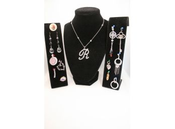 Collection Of  (9)Pendents / (1) Necklace/Earings /(2) Pins