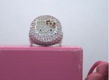 QVC Hello Kitty Ring For Diamonique/ Stamped 925 SANRIO / CZ/ China