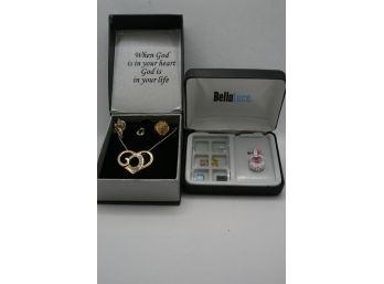 Bella Luce/interchangeable Pendent /925/EAS/ God Heart Necklace/2 Pins