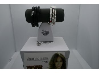 Jennifer Lopez 'my Endless' Stand &Charms Storage/ + Endless Bracelet & Memory Wire Pearl Bracelet