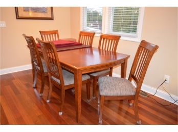 Raymour And Flanagan Dining Table With 6 Chairs EXCELLENT - Have Other Matching Pieces