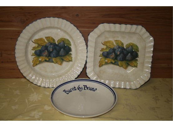 (#5) 3-  Decorative  Serving Platters