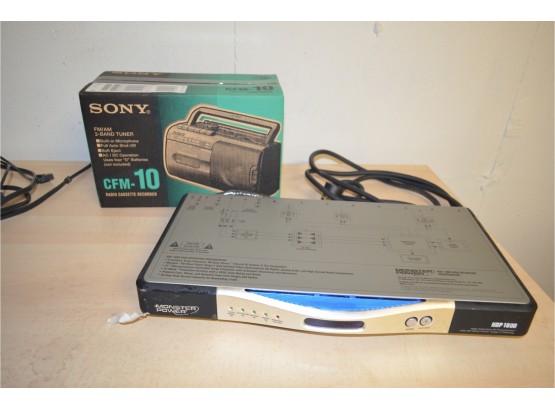 Monster Power Surge, Sony Stereo With Cassette Recorder