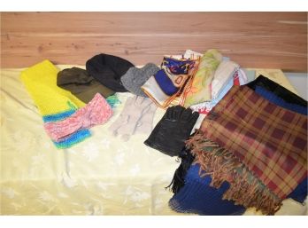 (#113) Assortment Of Scarfs And Hats