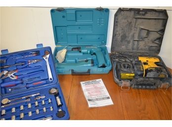(#95) Marine Tool Kit, Dewalt And Makita Drill