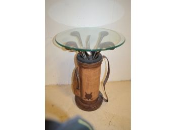 Glass Top Accent Table / Golf Bag /