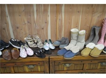 (#111) 15 Pairs Ladies Shoes Size 11 (cloud Sneakers, Keds, Ugg)