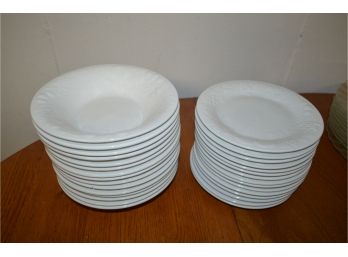 Gibbson Dish Set-  15 Soup Bowls / 15 Lunch/- Desert Plates Dishwasher, Microwave Safe