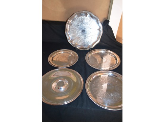 Silver-plate Platters (5)