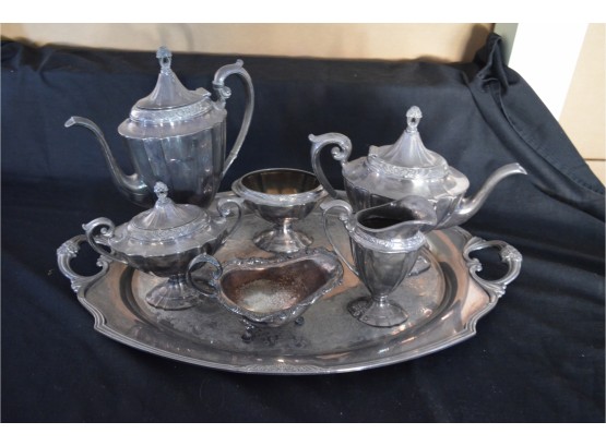Eternally Yours Roger Bros./1847 Stamped ( 15 9701)Silver-Plate Tea Set