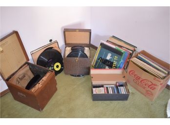 Assortment Of Record Albums 78's,