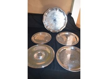 Silver-plate Platters (5)