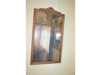 Vintage Wall Hanging Mirror With Picture
