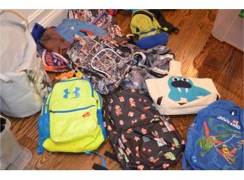 Assortment Of Children Backpacks And Bags