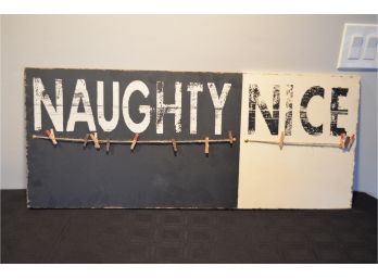 Naughty  Nice Wood Sign