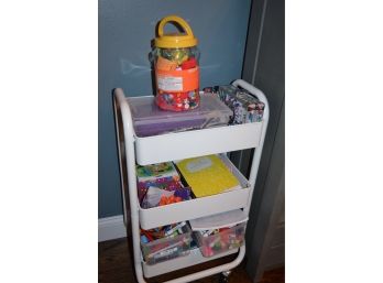 Metal Storage With Crayon And Markers