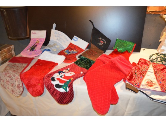 ((#20) Assortment Of Christmas Stockings
