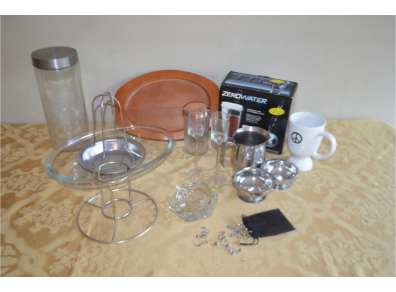 (#118) Glassware, Wine Glass Charms, New Thermo Mug Warmer
