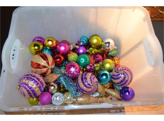 (#15) Assortment Of Colored Christmas Balls