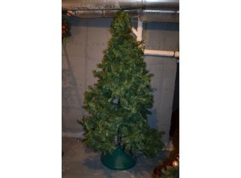 (#2) 7.5ft Artificial Christmas Tree With Rotating Tree Stand