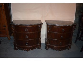 Collezions Eurpoa Chest Night Stands Faux Marble Top