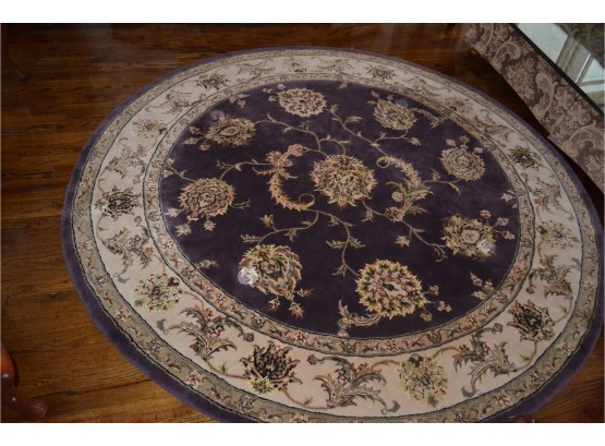 New Zealand Wool 6ft Round Area Rug (Lavender)