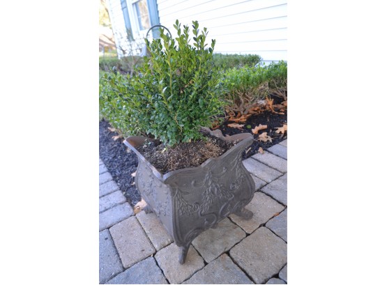 Metal Square Planter With Box Wood Planter