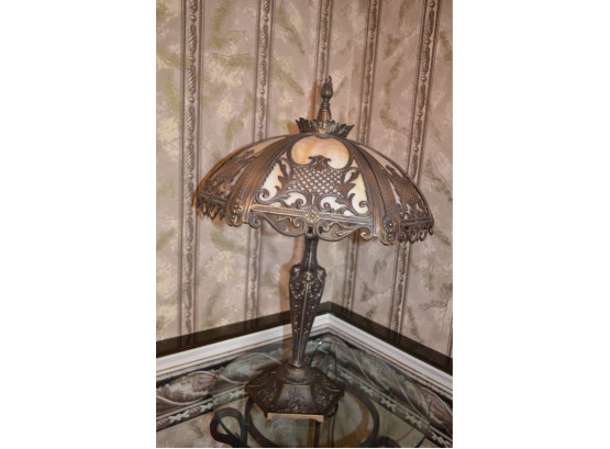 Table Lamp Metal And Glass Shade